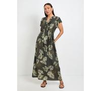 WALLIS Palm Print Pintuck Maxi Dress 16
