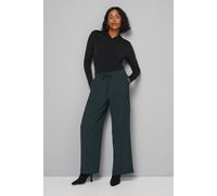 Wallis Patch Pocket Tie Waist Utility Straight Leg Trouser In Forest forest 10