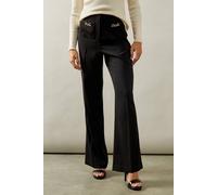 Wallis Patch Pocket Wide Trousers In Black black 14