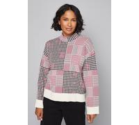 Wallis Pattern Blocked Check Jumper In Pale Pink pale pink S