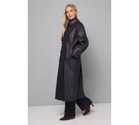 Wallis Petite A Line Inverted Box Pleat Back Mac In Navy navy