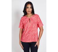 Wallis Women's Petite Animal Woven Twist Blouse in Pink | Size: 8 Wallis Pink 8