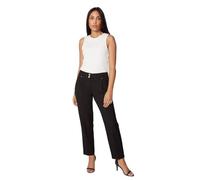 Wallis Petite Black Smart Tapered Leg Trousers, 20, Black