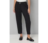 Petite Black Smart Tapered Leg Trousers Wallis Black 16