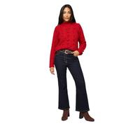 Wallis Women's Petite Bobble Cable Crew Jumper in Red | Size: Large Wallis Red L
