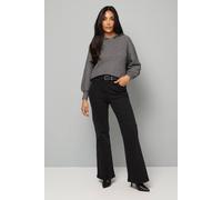 Wallis Women's Petite Charcoal Trim Detail Hooded Jumper | Size: Large Wallis Charcoal L
