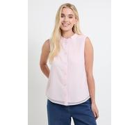 Wallis Petite Check Organza Sleevelss Blouse In Pale Pink pale pink