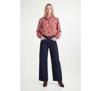 Wallis Women's Petite Check Ruffle Collar Button Blouse in Rust | Size: 20 Wallis Rust 20