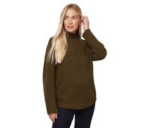 Wallis Women's Petite Curved Hem Cosy Jumper in Khaki | Size: Large Wallis Khaki L
