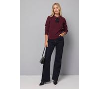 Wallis Petite Embellished Bow Detail Jumper In Berry berry