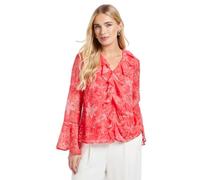 Wallis Women's Petite Floral Lace Trim Ruffle Blouse in Pink | Size: 12 Wallis Pink 12