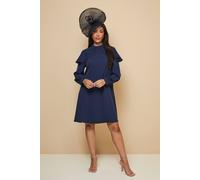 Petite Frill Cape High Neck Wallis Navy 14