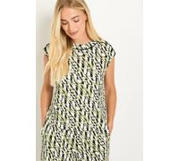 Wallis Petite Geo Jersey Contrast Piping Tank Top In Khaki khaki