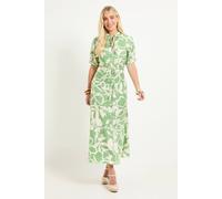 Wallis Petite Geo Lace Insert Maxi Dress In Green green