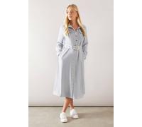 Wallis Petite Heavy Crepe Stud Detail Utility Dress In Blue blue 20