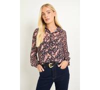 Wallis Petite High Low Hem Longline Shirt In Black black