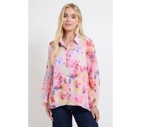 Wallis Petite High Low Hem Longline Shirt In Pink pink