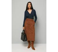 Wallis Petite Jersey Twist Front Top In Navy navy 10