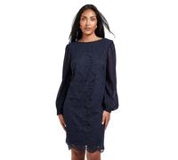 Wallis Women's Petite Lace Chiffon Cowl Back Shift Dress in Navy | Size: 18 Wallis Navy 18