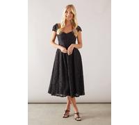 Wallis Petite Lace Sweetheart Neck Midaxi Dress In Black black 8