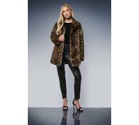 Wallis Women's Petite Leopard Faux Fur Coat | Size: 16 Wallis Leopard 16