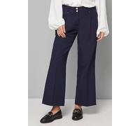 Wallis Petite Navy Smart Wide Leg Trousers navy
