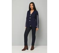 Wallis Petite Navy Stripe Knitted Cardigan navy M