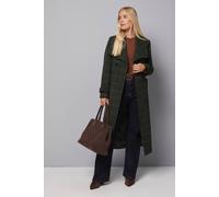 Wallis Petite Oversized Collar Maxi Coat In Green green