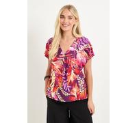 Wallis Petite Paisley Overhead Shirt In Plum plum
