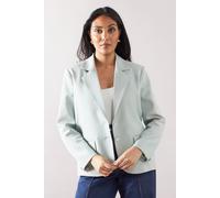 Wallis Petite Pinstripe Single Breasted Blazer In Sage sage 12