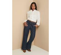 Wallis Petite Pintuck Tie Front Blouse In White white 12