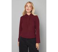 Wallis Petite Plum Wrap Neck Knitted Jumper plum