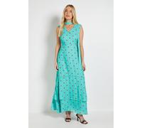 Wallis Women's Petite Polka Dot Scarf Maxi Dress in Green | Size: 18 Wallis Green 18