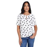 Wallis Women's Petite Polka Dot Woven Twist Blouse in Ivory | Size: 14 Wallis Ivory 14