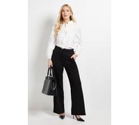 Wallis Petite Ponte Trouser In Black black
