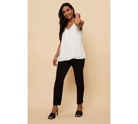 Wallis Women's Petite Pull On Trousers in Black | Size: 10 Wallis Black 10