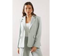 Wallis Petite Relaxed Crossed Back Detail Jacket In Light Blue light blue 18