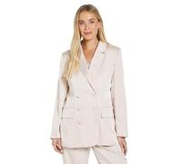Wallis Women's Petite Satin Double Breasted Blazer Coord in Champagne | Size: 14 Wallis Champagne 14
