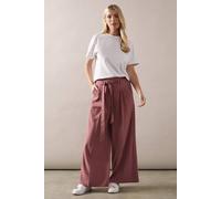 Wallis Petite Self Belted Wide Leg Trouser In Pink pink 16