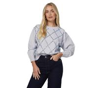 Wallis Women's Petite Sequin Diamond Jumper in Pale Blue | Size: Medium Wallis Pale Blue M