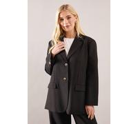 Wallis Petite Single Breasted Two Button Blazer In Black black