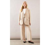 Wallis Petite Single Breasted Two Button Blazer In Taupe taupe