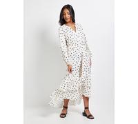 WALLIS Petite Spot Print Button Midaxi Shirt Dress 14