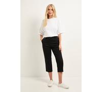 Wallis Petite Stretch Capri Cropped Trousers In Black black