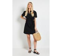 Wallis Petite Summer Broderie Shift Dress In Black black