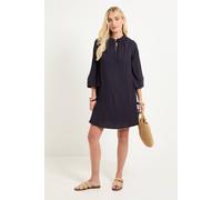 Wallis Petite Summer Cheesecloth Shift Dress In Navy navy