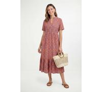 Wallis Petite Summer Cotton Midi Dress In Orange orange