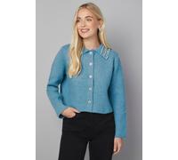 Wallis Petite Teal Embellished Collar Cardigan teal