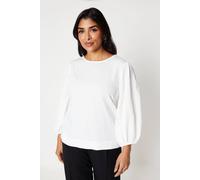 Wallis Petite Volume Sleeve Top In Ivory ivory 18