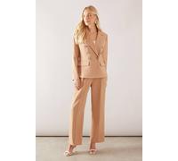 Wallis Petite Wide Leg Trousers In Taupe taupe 16